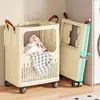Cesta de lavandería nueva de gran capacidad, plegable y portátil, para uso doméstico, adecuada para organizar y almacenar ropa sucia en el baño