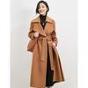 Rongtai Caxemira Lã de Ovelha Lã Face Dupla Costurado à Mão Agasalho Design Inverno Feminino Slim Slim Agasalho