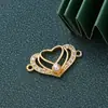 Moda Europeia e Americana Micro-incrustado Acessórios de Joias de Cobre Estrela Lua Coração Borboleta Pulseira Acessórios de Joias Conector DIY