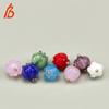 Botón de vidrio estilo nacional Bingyan cheongsam traje Tang botón de ropa forma de loto 12.5MM en stock venta al por mayor