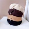 Boina de lana australiana original de alta gama para mujer, cálida boina francesa de otoño e invierno, sombrero de pintor con hebilla de perla, moda