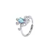 Anillo de Plata de Ley S925 con Piedra de Cristal Natural Peridoto Anillo de Flor de Vid Retro con Hoja y Piedras de Colores Joyería de Nicho Fuente Mayorista