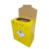 [Personalizado] Caja de Almacenamiento de Agujas Desechables Caja de Objetos Punzocortantes de Papel Médico Caja de Basura Caja Cuadrada de Objetos Punzocortantes de Papel Amarillo