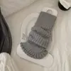 Novas Meias Largas de Cor Sólida para Outono e Inverno, Meia-Calça de Cano Médio-Alto Feminina Estilo Princesa Japonesa Fofa Aquecedores de Perna de Tricô para Botas de Neve