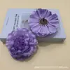 11cm Mariposa Colorida Peonía Flor Artificial Cabeza DIY Pasador Flor Sombrero Clip Lateral Flor Peonía Multicapa Carpa Cabeza Flor Artificial