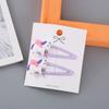 Pinza Bb al por mayor Flequillo de estudiante Cabello roto Pinza lateral Dibujo animado Lindo Resina con purpurina Animal Unicornio Pinza para el cabello para niños