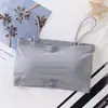 Top de tubo de seda de hielo para hombros con pecho envuelto, talla grande, tirantes, chaleco pequeño, verano para mujer, delgado, estilo coreano, hermosa espalda, ropa interior para estudiantes