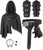 Amazon 20.24 millones Halloween LARP Caballero Medieval Renacimiento Hombro Medio Capa con Capucha Retro cospla