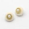 Botões Combinados Pequenos Redondos de 11,5 mm Cobertos com Veludo Feitos à Mão para Camisas, Botões de Metal, Botões de Liga de Zinco de Pé Alto Atacado