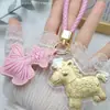 Llavero de Caballo Pequeño de Oro Puro 999, Hazte Rico Pronto, Princesa, Por Favor Hazte Rico, Colgante de Riqueza, Colgante para Teléfono, Pequeño Regalo