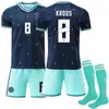 2627 Alemania Copa del Mundo Camiseta de Visitante Conjunto de Uniforme de Fútbol No. 13 Müller N.º. 8 Kroos No. 7 Havertz