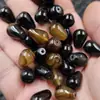 Ágata cor de café preto, gotas d'água, contas soltas, acessórios para joias de pulseira e colar DIY