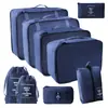 2025 Novas Sacolas Organizadoras Populares para Cosméticos, Mudança, Viagem, Conjunto de Sete Peças para Roupas, Colchas, Roupa Íntima, Desktop Atacado