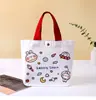 Bolsa de lona para formatura de jardim de infância, bolsa de presente de estudante fofa de desenho animado, bolsa de tecido para aniversário, proteção ambiental, atacado