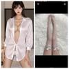 Camisas Sexy Lingerie Feminina Atacado Camisas de Primavera Pijamas Desejo Puro Uniforme Tentação Paixão Roupa de Cama