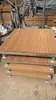 Piso de Plástico-Madera para Exteriores, Plataforma de Camping, Piso de Plástico-Madera de Segunda Generación, Plataforma Ensamblada, Plataforma Móvil Ajustable Anticorrosión para Exteriores