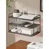 Soporte para Router Almacenamiento para Módem Óptico Decodificador de TV Gabinete con Disipación de Calor Estante de Almacenamiento de Escritorio Enchufe Soporte para Control Remoto