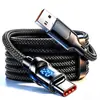 Cabo de dados digital inteligente para luz de corrida, super carregamento rápido de 120W, adequado para Apple 6-18, Huawei, Honor, Samsung, Xiaomi