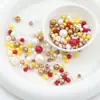 ABS Perfurado Alto Brilho Pérolas de Imitação Tamanho Misto Contas Soltas Acessórios para Joias DIY Cor Mista Cor Mista Fabricante Atacado