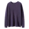 Suéter Pulóver de Cuello Redondo de Cachemira Pura Nuevo Otoño e Invierno para Mujer Ajuste Delgado Prenda Base de Punto Top Simple Versátil