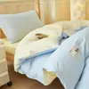 Juego de ropa de cama de tres piezas de algodón puro para dormitorio de estudiante universitario, estilo sábana bajera de color liso para dormitorio, juego de seis piezas de algodón para cama individual