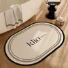 Alfombrilla de baño, con forma irregular, absorbente de agua, antideslizante, de tierra de diatomeas, para entrada de baño, inodoro y ducha, felpudo para el hogar