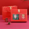 Toalla de regalo de Navidad al por mayor toalla facial de algodón 2 cajas de regalo Santa Claus rojo regalo de Año Nuevo personalizado