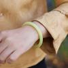 Pulsera Imitación Jade Hetian Boca Amarilla Femenina Topacio Pulsera Xinjiang Ruoqiang Pulsera Jade Amarillo Suministro en Vivo Venta al por Mayor