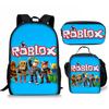Mochila Escolar Roblox para Estudiante Transfronterizo Mochila para Estudiante de Primaria Mochila de Moda Juego de Tres Piezas Venta al por Mayor