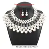 Juego de Collares Gargantilla Corta Versátiles de Perlas Artificiales para Bodas Transfronterizas, Juego de Collares Gargantilla Exagerados y Elegantes, Exquisitos Accesorios de Banquete