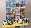 Imanes Personalizados para Refrigerador de Atracciones Turísticas de Ciudades, Pegatinas Magnéticas Acrílicas de Arena Líquida, Pegatinas Magnéticas Suaves, Souvenirs de Atracciones Turísticas para Amigos