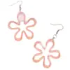 Nuevos Pendientes Frescos y Dulces de Verano, Pendientes de Acrílico con Diseño de Flor Calada de Colores, Pendientes de Diseño, Pendientes para Mujer