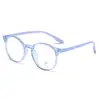 Gafas Redondas de Marco Tr90 para Niños con Filtro de Luz Azul, Mismo Estilo para Estudiantes Hombres y Mujeres, Gafas Coloridas de Moda y Lindas, Se Pueden Adaptar con Lentes Graduados