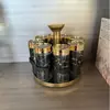 Garrafa de tempero de vidro pote de tempero garrafa de condimento garrafa agitadora rotativa com múltiplos furos garrafa de pimenta em pó suprimentos de cozinha atacado em estoque