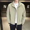 Chaqueta de Marca Nueva Tendencia 2026 Primavera y Otoño con Cuello Alto para Hombre, Sencilla y Elegante, Versátil, Holgada, Informal, Cortavientos