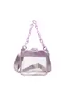 Bolso Transparente de Cadena de Moda Nuevo, Bolso de Mujer Elegante con Diamantes Completos, Bolso de Mano de PVC Moderno, Bolso de Hombro Único, Bolso Cuadrado para Niña al por Mayor