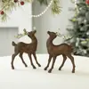 Nueva Decoración de Alce con Flockado de Purpurina Decoración Navideña Adornos Estilo Celebridad de Internet Ins Accesorios para Fotos y Adornos