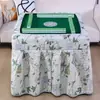 Cubierta ignífuga cubierta calefactora mantel para máquina de mahjong cubierta acolchada de terciopelo con hilo cubierta ignífuga