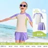 Traje de Baño Infantil Lemon Baby para Niñas y Niños, Ropa de Dos Piezas con Protección Solar, Traje de Baño de Manga Corta y Shorts, Traje de Baño de Moda para Exteriores