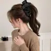 Pinza de Plátano Negra con Lazo para Mujer, Pinza para el Cabello de Cola de Caballo Alta que no se Cae, Tamaño Grande para Cabello Grueso, Sensación de Alta Gama, Nuevo Modelo 2026