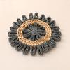 Posavasos de Hojas de Maíz, Esteras Resistentes al Calor Teñidas y Tejidas a Mano, Esteras para Ollas Resistentes a Altas Temperaturas, Posavasos para Platos, Posavasos para Tazones, 15 cm, En Stock