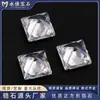 Yongjia gema 1 excelente cuadrado de ángulo recto circón blanco cuadrado princesa piedra desnuda accesorios de joyería cuentas diy punta sintética inferior