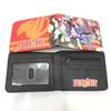 Cartera corta de PU para hombre y mujer con cola de hada, billetera para adolescentes, estudiantes, anime, Hokage, monedero gris
