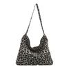 Bolso de Gran Capacidad con Estampado de Leopardo de Moda en Internet Bolso de Mujer 2024 Nuevo Moderno a la Moda Texturizado Bolso de Hombro Bolso de Axila Mochila Elegante para Mujer