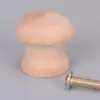 Manija Redonda de Madera Maciza para Gabinete de un Solo Agujero Manija de Madera Tipo Champiñón Manija Pequeña de Madera para Cajón Manija de Madera para Armario