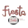 Letra minúscula siamesa en español fiesta globo de película de aluminio empaque de tarjeta de papel independiente Rosa Dorado Oro Rosa Decoración de fiesta