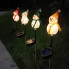 Venta Directa de Fábrica de Luces Solares de Muñeco de Nieve de Colores con Sombreros para Decoración Exterior Navideña de Jardín y Patio