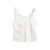 Camisola de encaje con lazo versátil estilo coreano, puramente deseable para mujer, nueva camiseta básica de verano ajustada, top interior