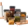 Frasco Hermético para Almacenamiento de Granos con Tapa, Caja Cuadrada a Prueba de Polvo para Almacenamiento de Alimentos, Frasco Cuadrado para Almacenamiento de Snacks, Frasco para Granos