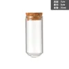 30 Botella de vidrio con boca recta y fondo redondo con tapón de corcho Botella para reactivos de laboratorio Botella para té de flores Botella para dulces Botella de embalaje para té de áloe